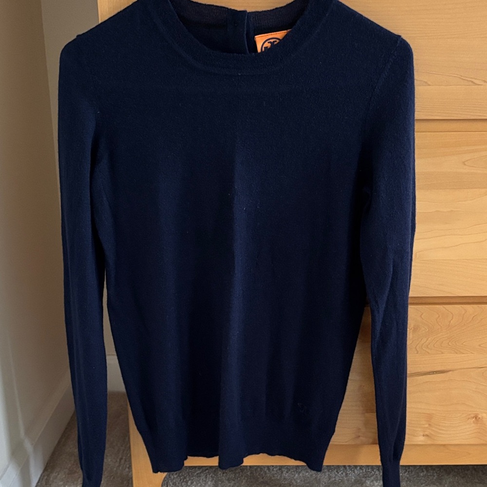 Tory Burch Navy Cashmere Sweater